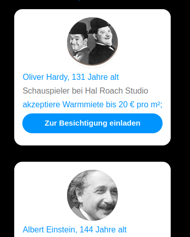 Bild mit Mietgesuchen